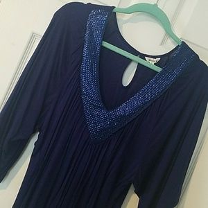 Navy Tunic Top